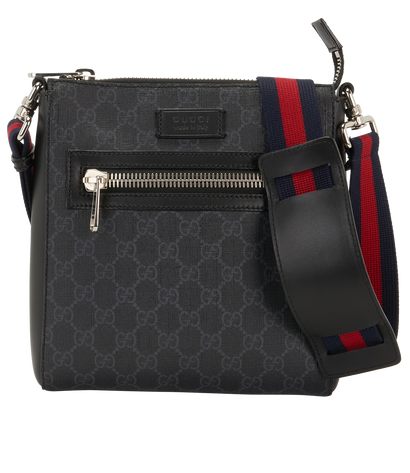 GG Small Messenger, &pound;650, Handbags, Black, Canvas, Front view
